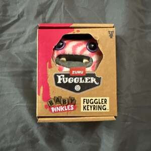 Zuru Fuggler Baby Pinkles Keyring Oogah Boogah Pink Striped Monster